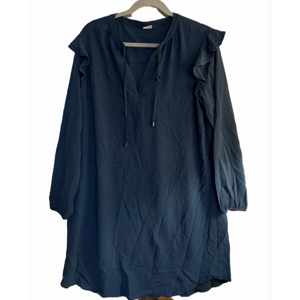 NEW Teal Long Sleeve Shift Dress L